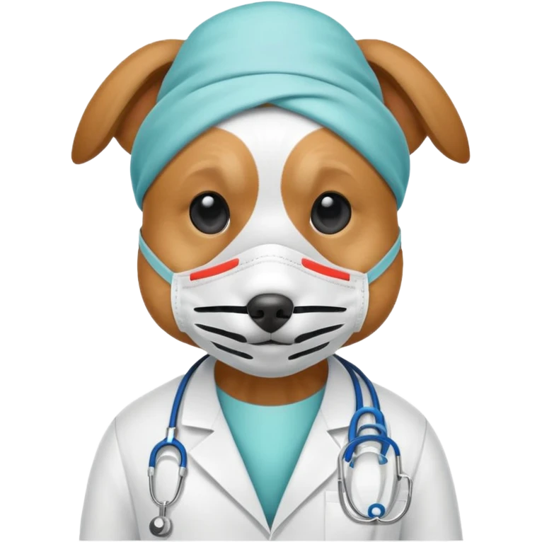doctor dog Wearing Medical Mask emoji