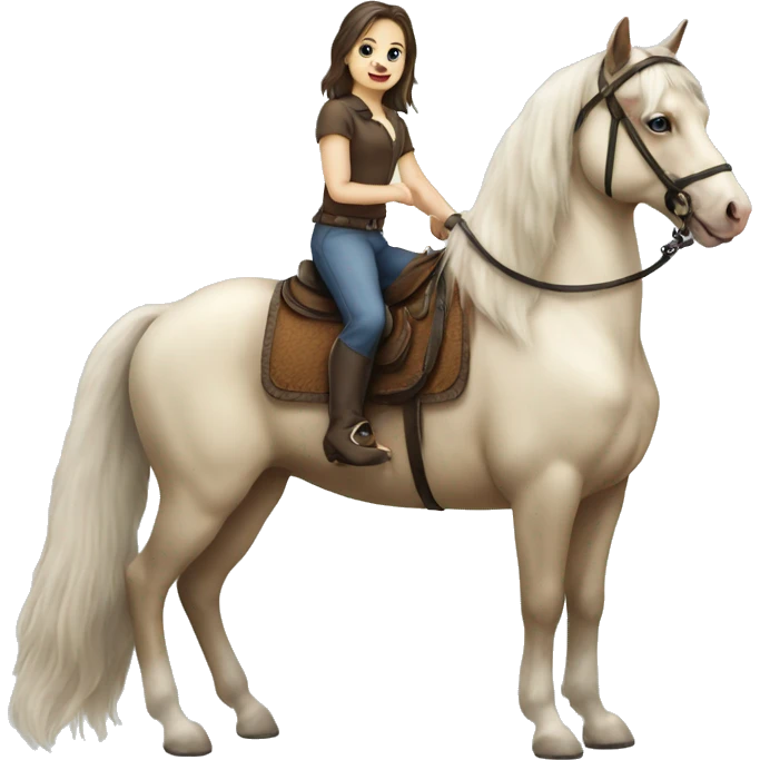 ragdoll cat on horse emoji