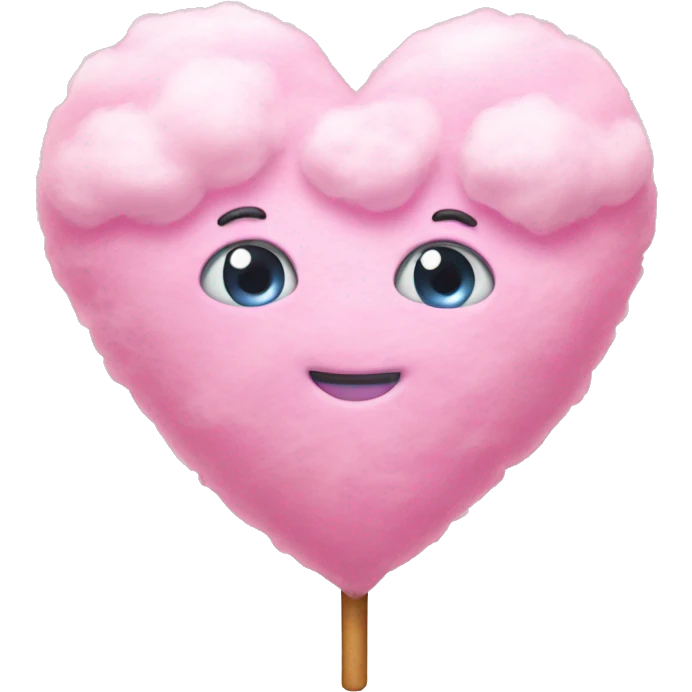 Cotton candy heart emoji