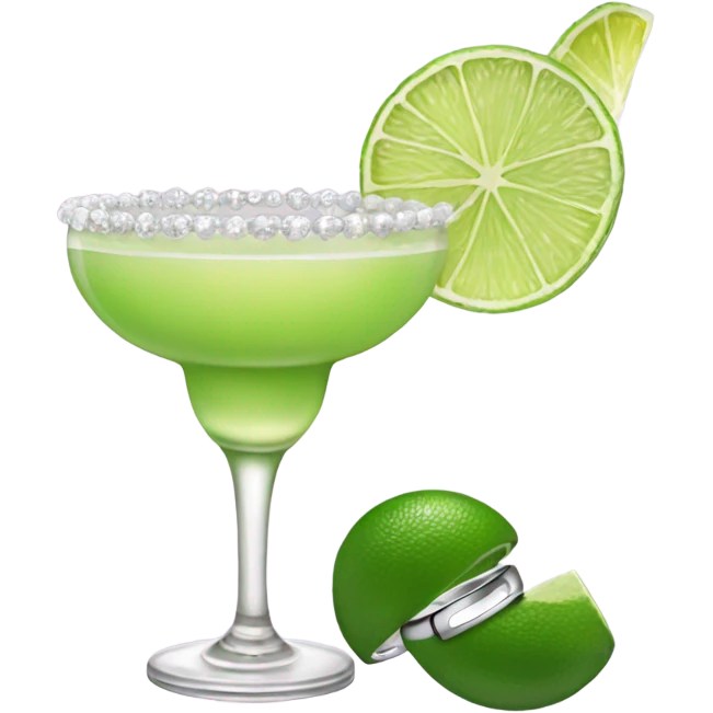 Margarita with wedding ring  emoji