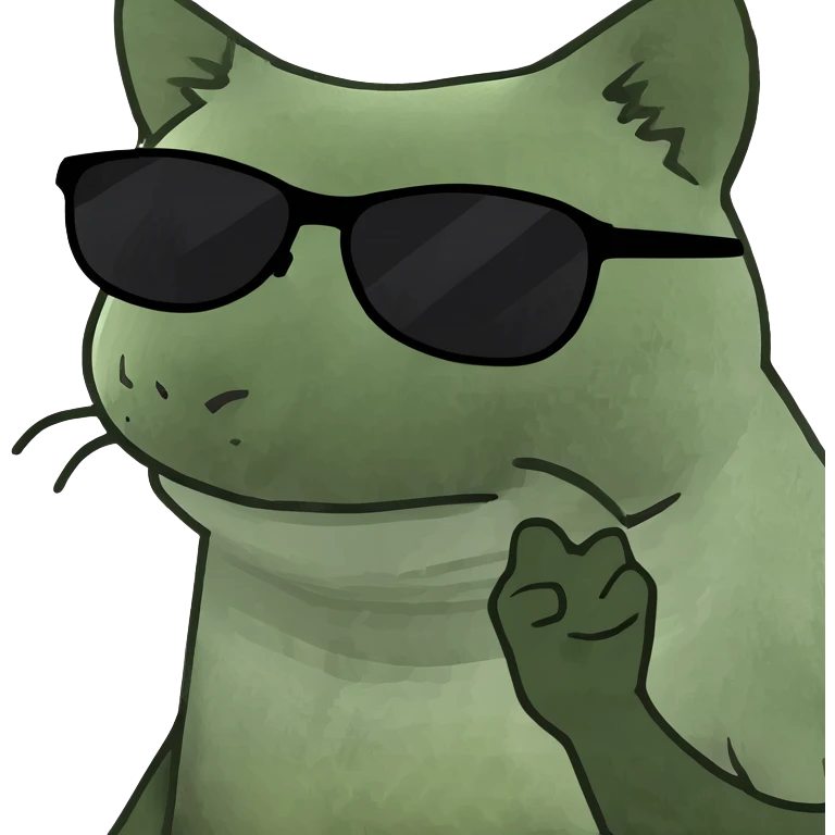 Cat with sunglasses emoji