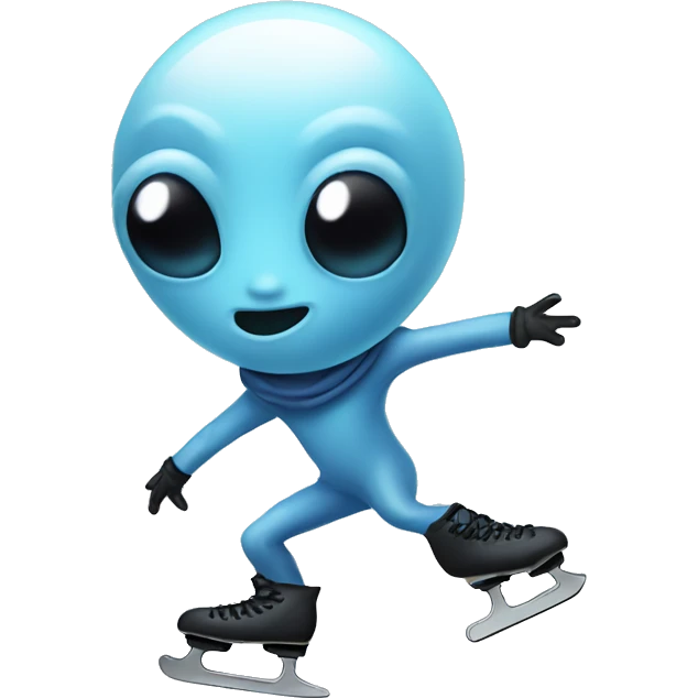 Alien ice skating  emoji