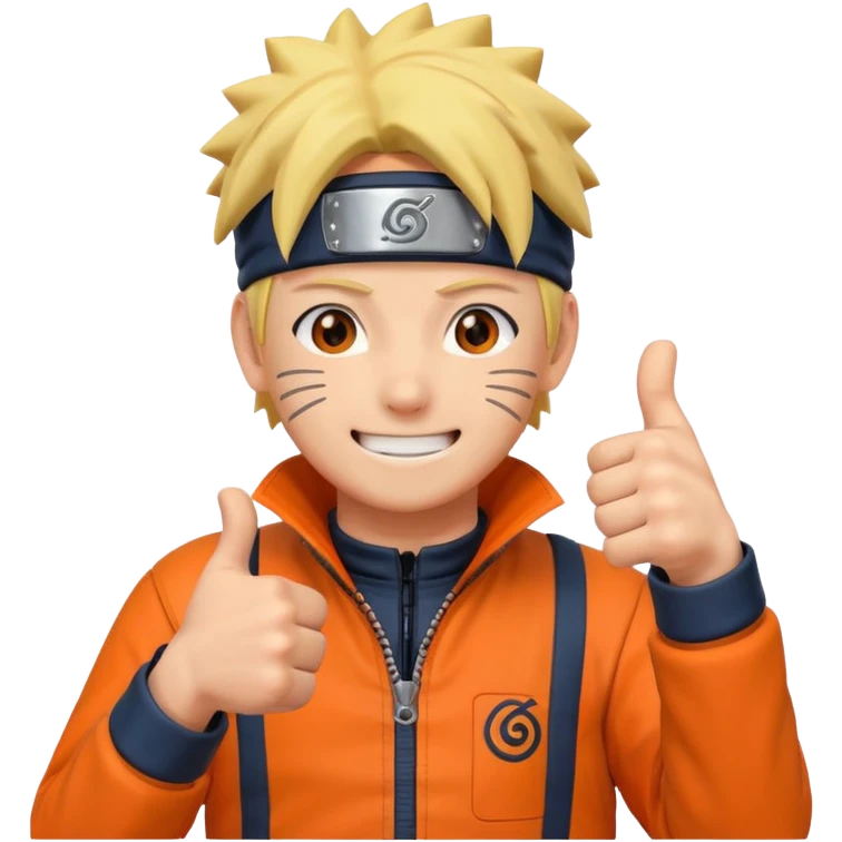 naruto shows thumbsup emoji