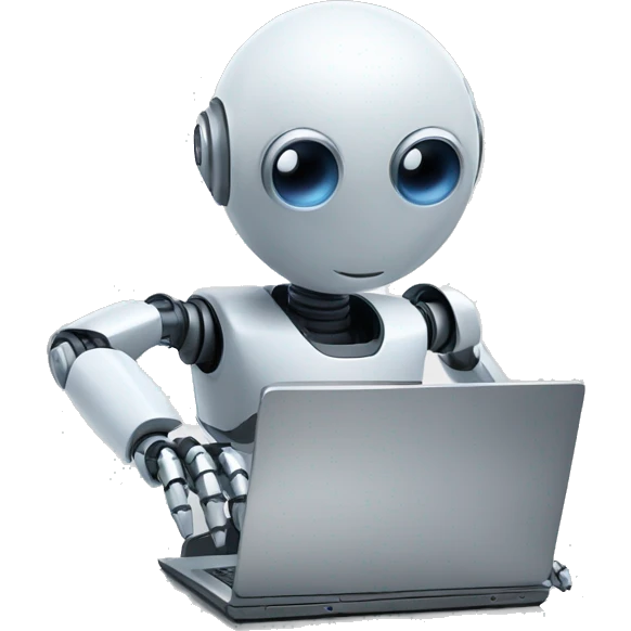 robot coming out of computer emoji