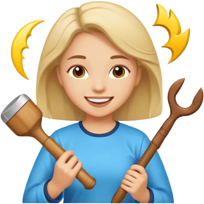 girl doing her guasha emoji