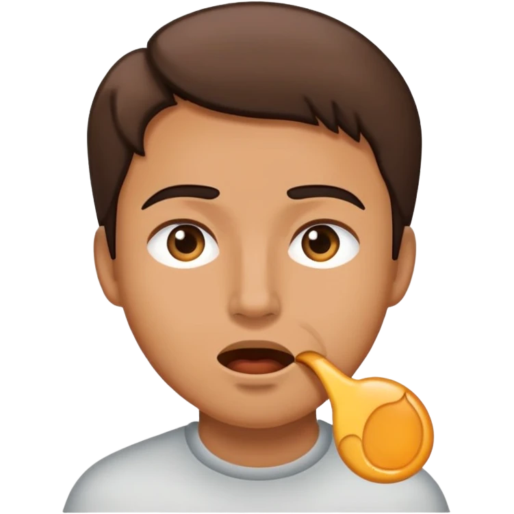 persona haciendo mewing emoji