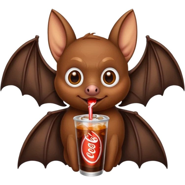 bat drinkig soda emoji