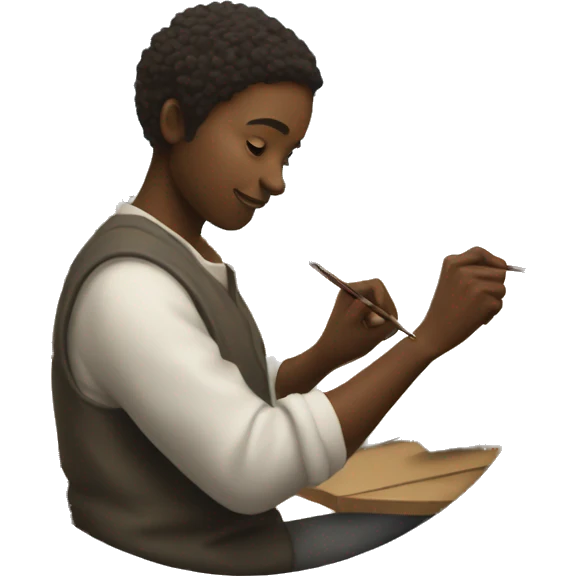 Artist painting on canvas emoji