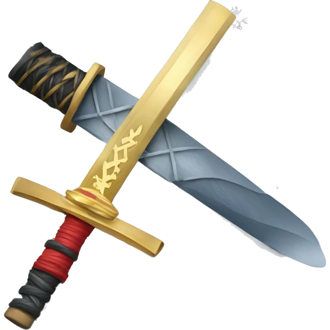 samurai sword stabbed a snow flake emoji