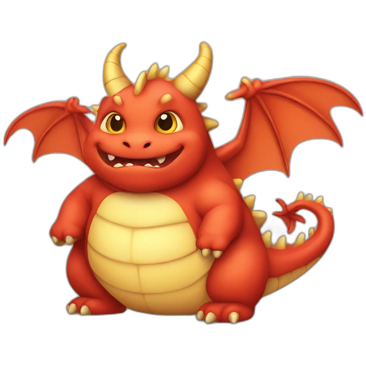 Chubby dragon svg emoji