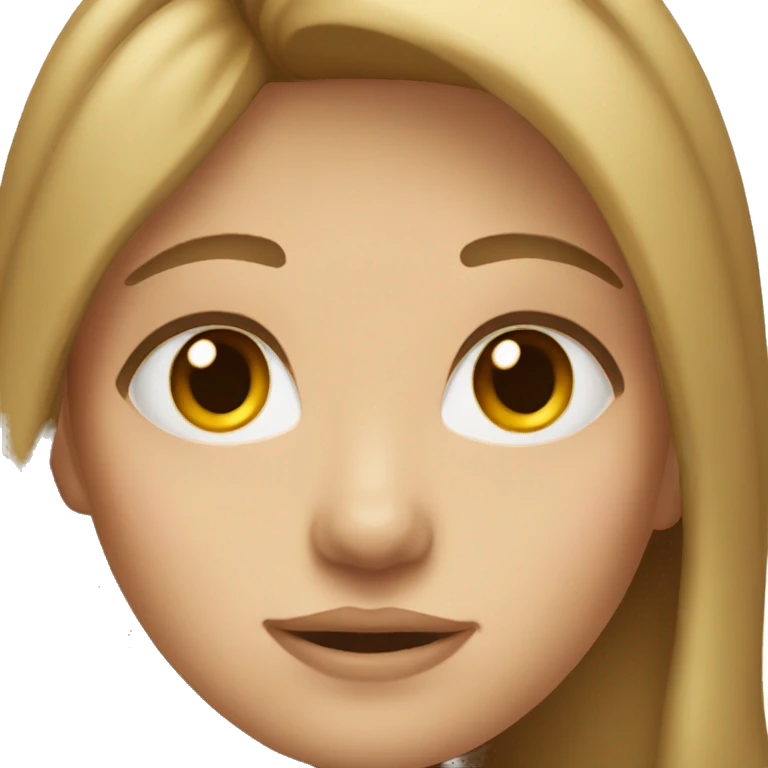girl with brown eyes and dark blonde hair emoji whatsapp  emoji