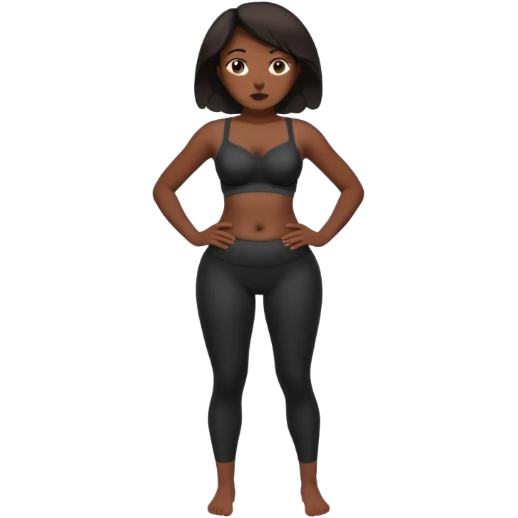 
legging brassière noir gonflé ventre femme emoji