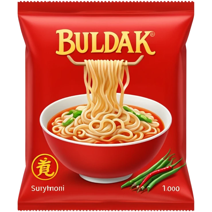 Buldak noodles packet emoji