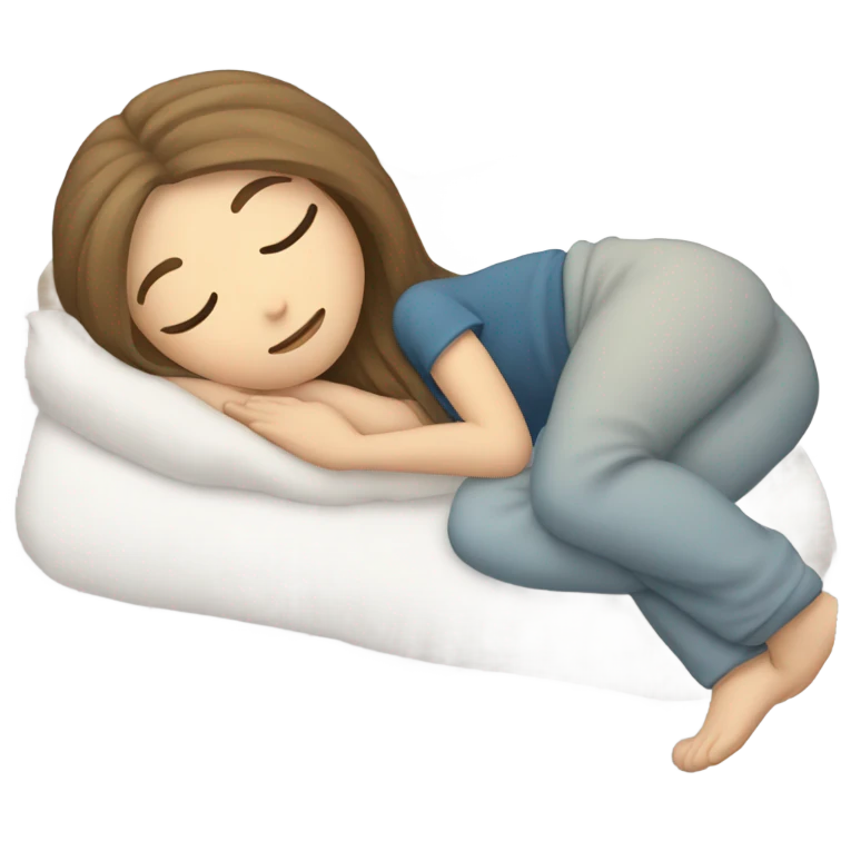 White girl sleeping emoji