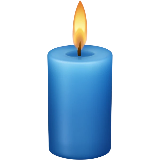 Decorative Wax Candle blue  emoji