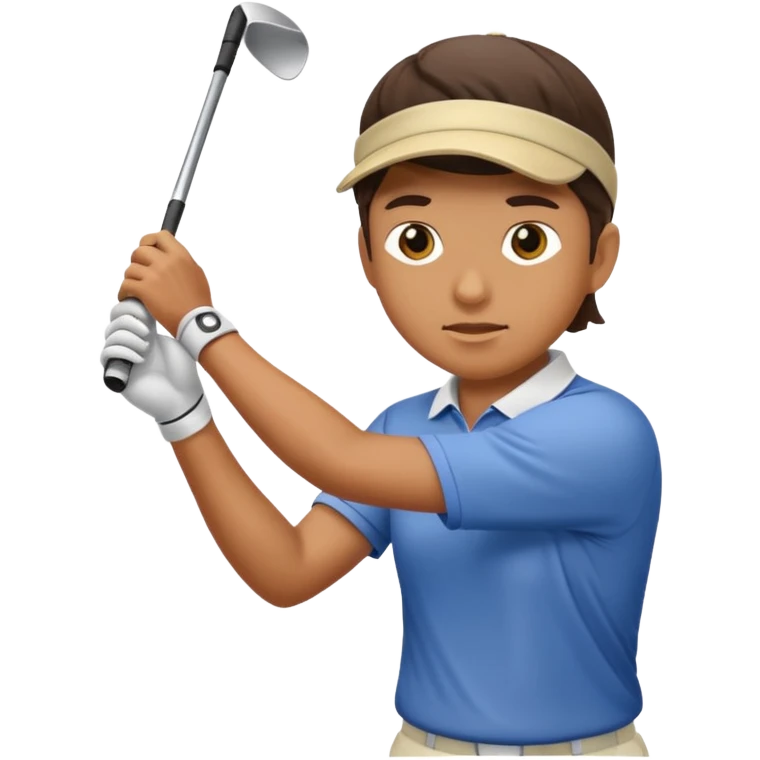 A golfer hitting a slice emoji