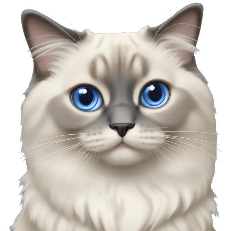 ragdoll blue mitted playing  emoji