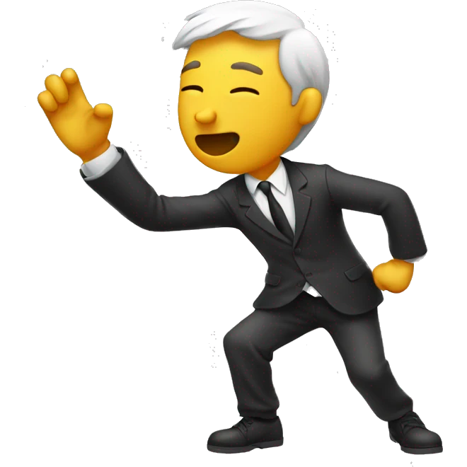 A man doing dab  emoji