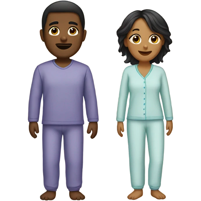 Couple with matching pijamas emoji