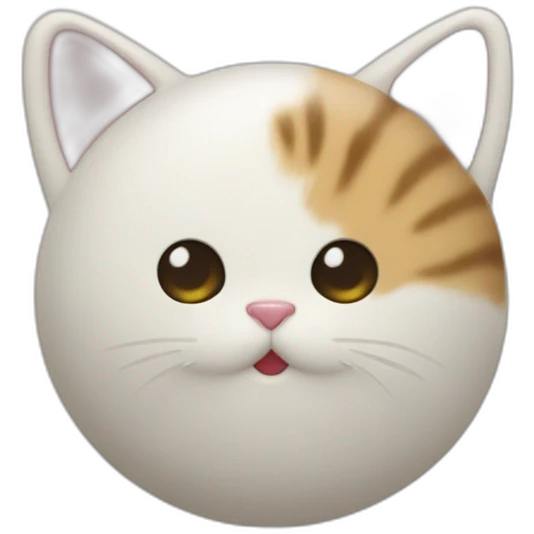Mélange de chat et de mochi emoji