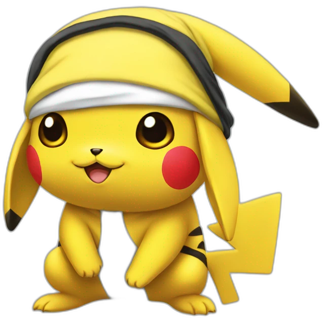 Pikachu wearing a durag emoji