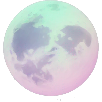 Pastel color moon emoji