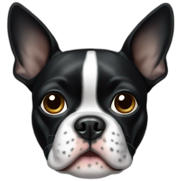 Black boston terrier emoji
