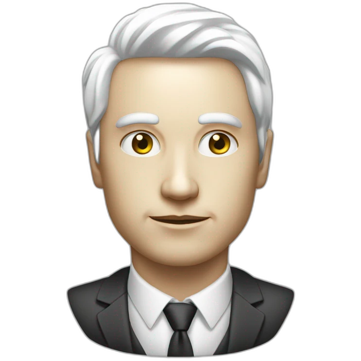 white skinned man head banker crypto usd rich future cyberpunk magic emoji