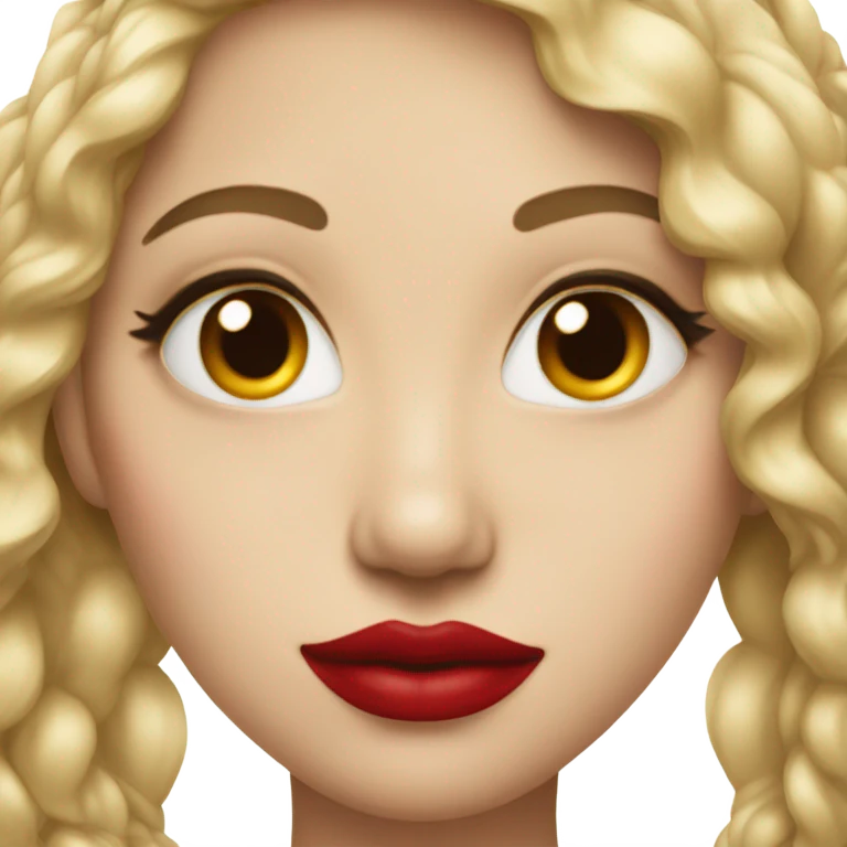 Big red lips   emoji