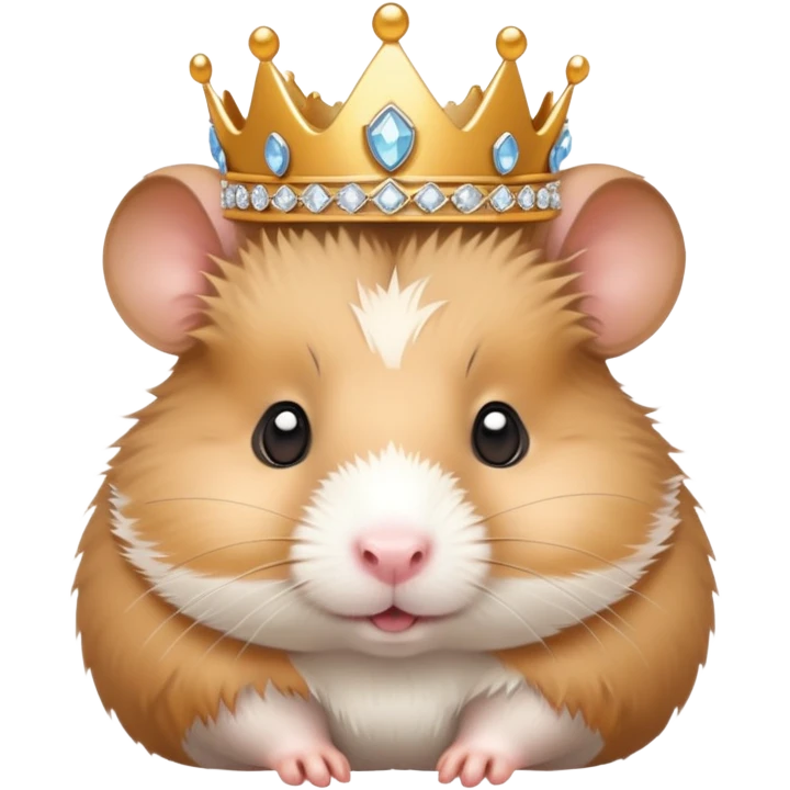 Hamster wearing a simple tiara  emoji