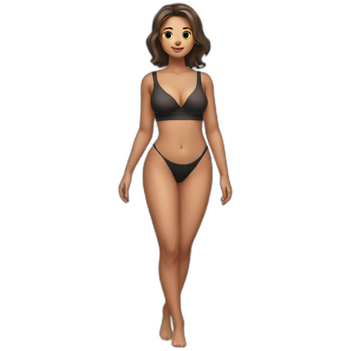 Girl, large breasts, sexy, leotard emoji
