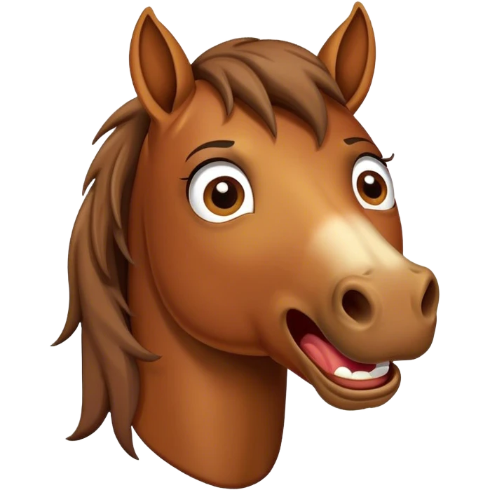 a horse gasping in surprise emoji