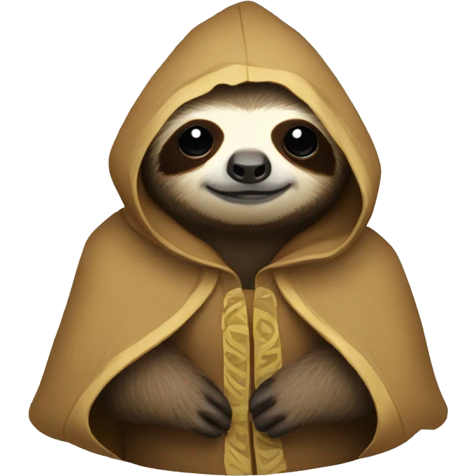 Sloth wearing a cloak emoji