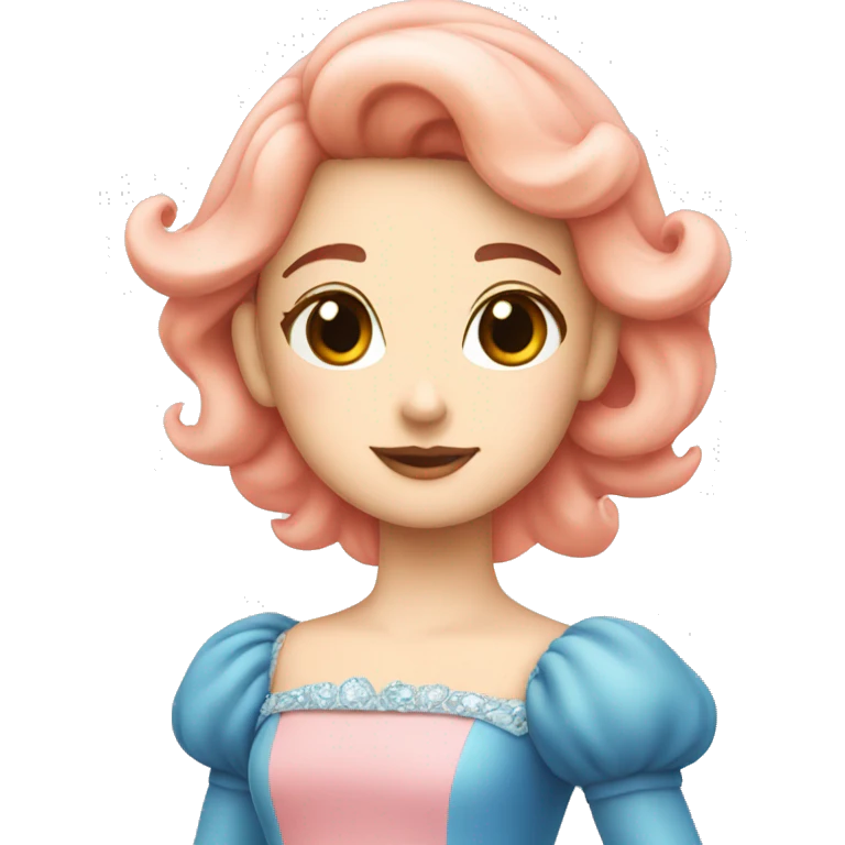Princesse peach pink and blue emoji