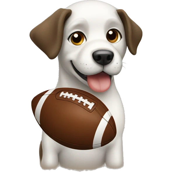 Dog with a football  emoji
