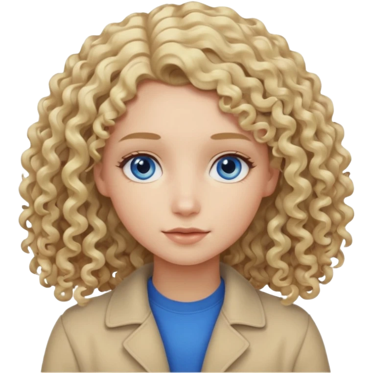 Curly blond blue eyes. Long hair cool beige blond. Longer hair beige ash blonde. emoji