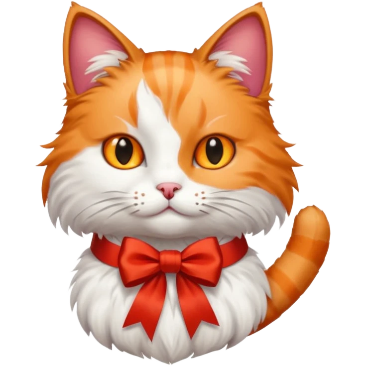 Cat but cat have ribbon emoji