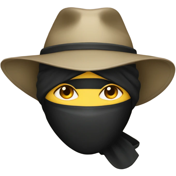 Female spy with hat and mask emoji