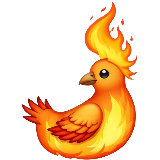 Bird and fire  emoji