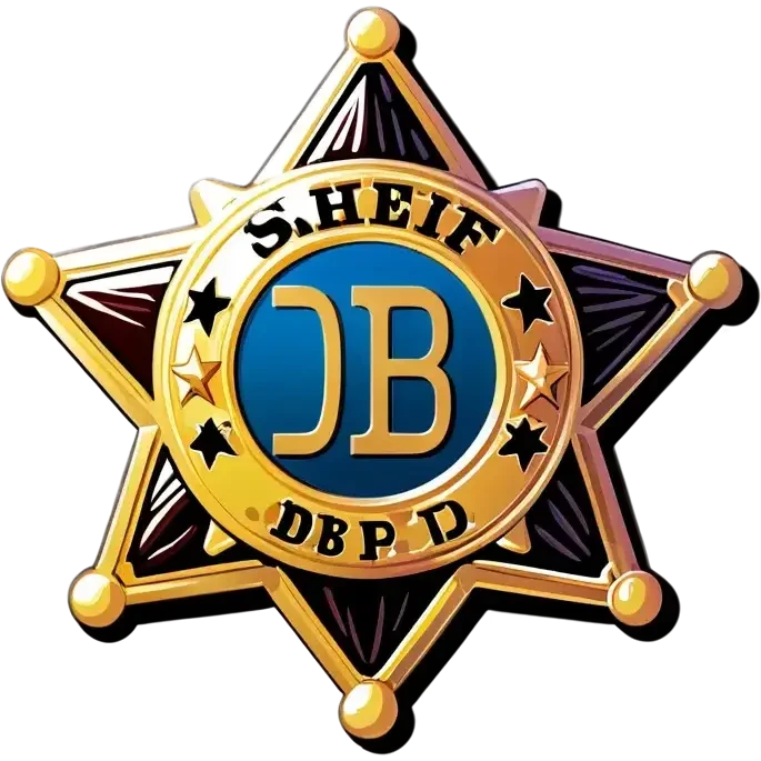 A sheriff badge that says DB emoji