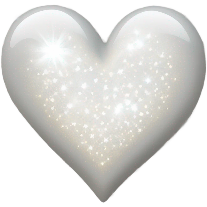 White sparkle heart emoji