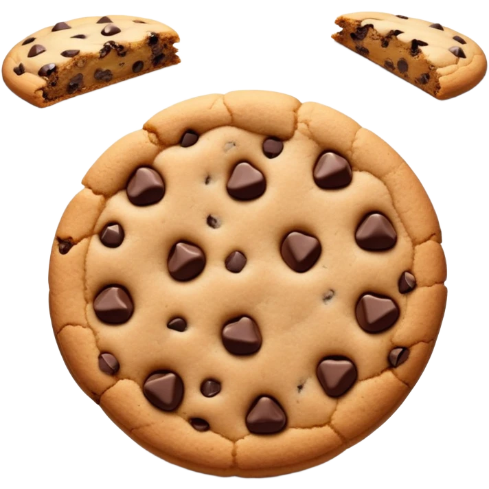 1 piece of choco chip cookie emoji