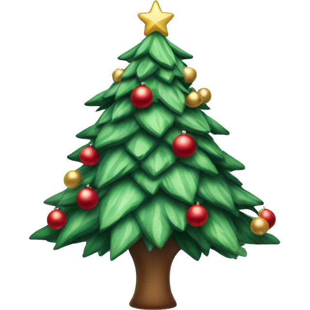 Coquette Christmas tree emoji