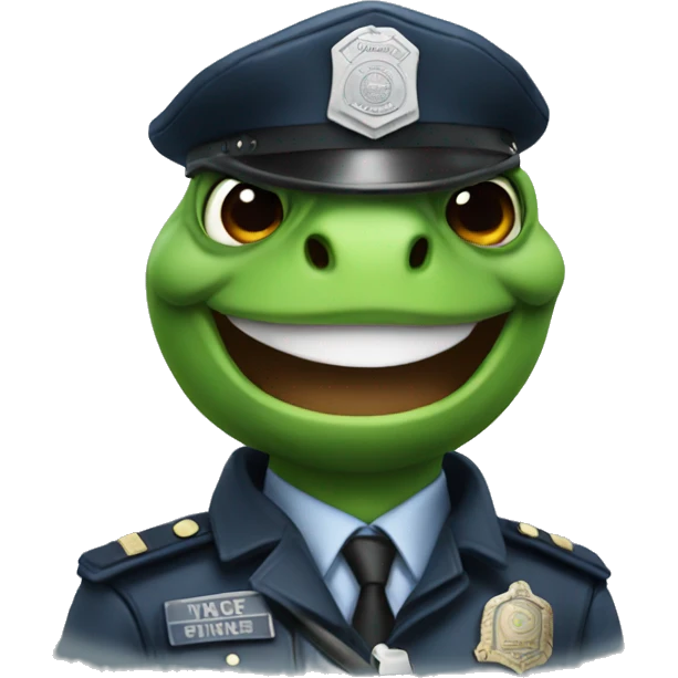 turtle policeman emoji