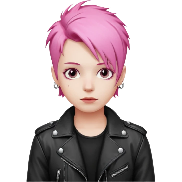 Punk mozart, pink hair emoji
