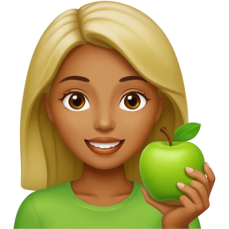 women eating healthy emoji