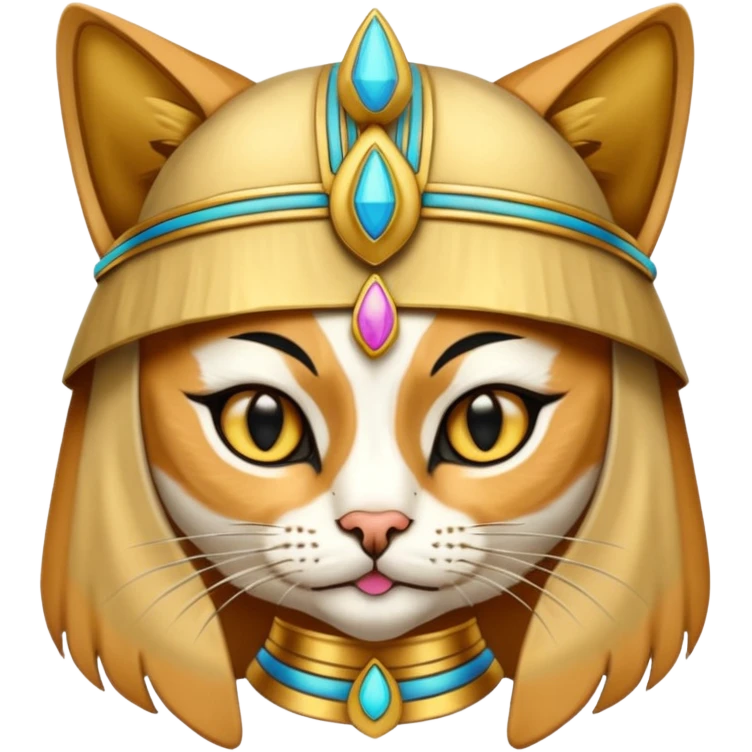 Egyptian Cats: Cat wearing pharaoh headdress









 emoji