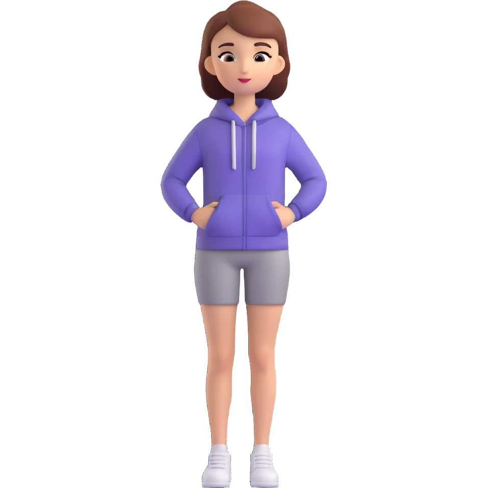 sexy girl, 3D style, confident pose, modern fashion, vibrant colors emoji