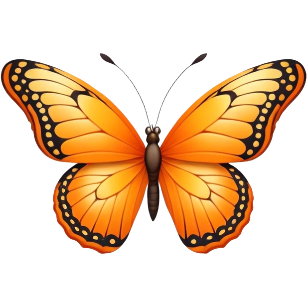 Orange butterfly emoji
