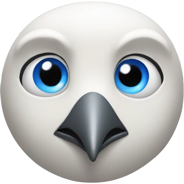 piegon with blue eyes emoji